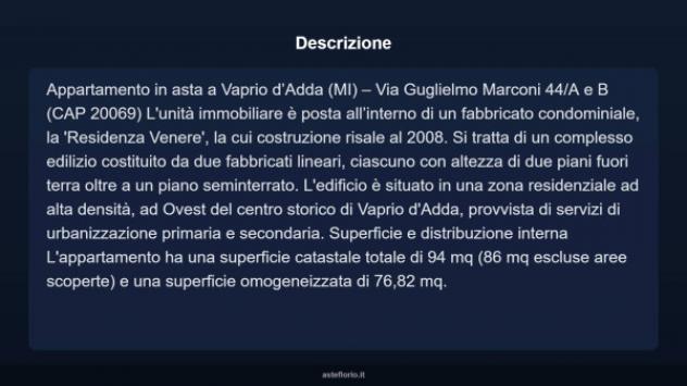 Immobile in asta di 94 m², box auto doppio in vendita a Vaprio d'Adda - Foto 5