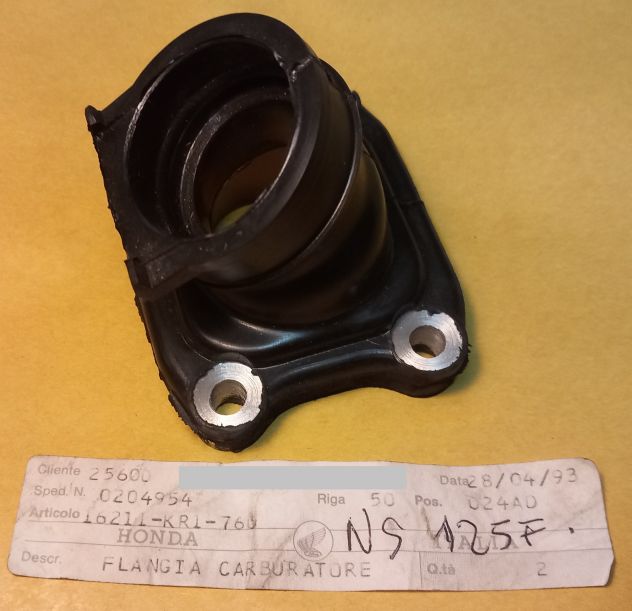 Flangia carburatore NUOVA ORIGINALE per HONDA NS 125 F