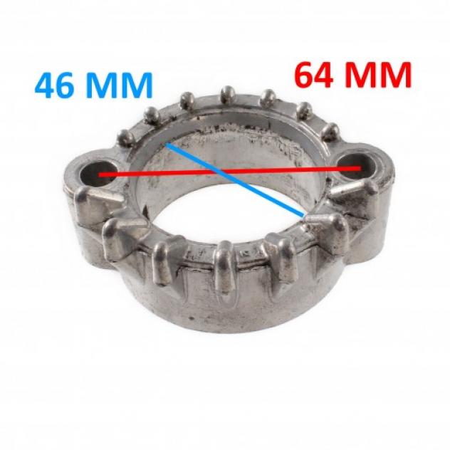 Ghiera scarico a 2 fori per moto epoca da 46 mm - Foto 2