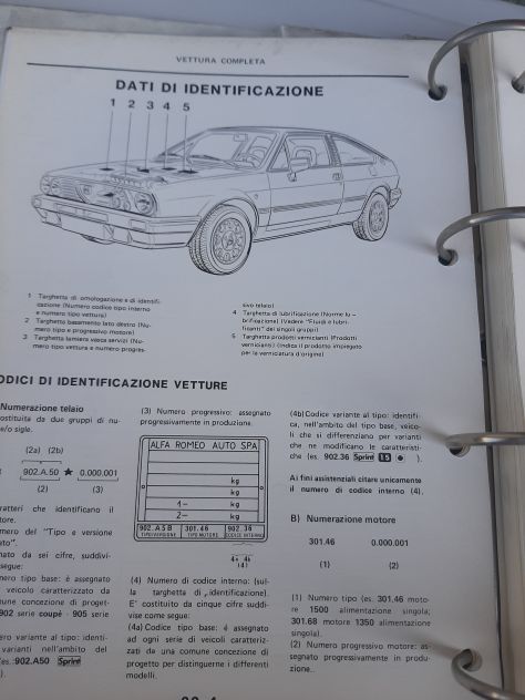 ALFA ROMEO SPRINT MANUALE PER LE RIPARAZIONI ORIGINALE - Foto 6