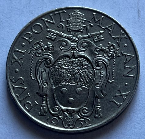 1932 – 1  lira Vaticano Pio XI Vergine Maria - Foto 2