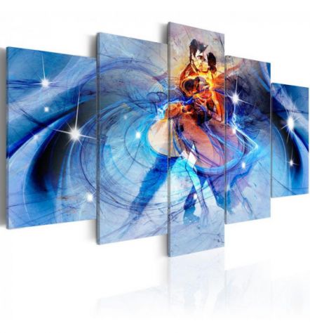 Quadro Bacio Ballando - Blu - 100x50 E 200x100 ARREDALACASA