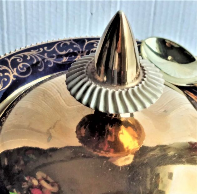ANTICA ZUCCHERIERA FILETTATA IN ORO ZECCHINO ARTE FIORENTINA ANNI 50 - Foto 3