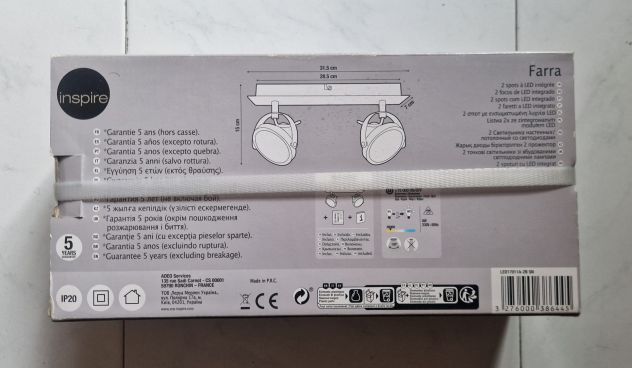 Faretti a led Inspire Farra montaggio a parete o soffitto *NUOVO* - Foto 2