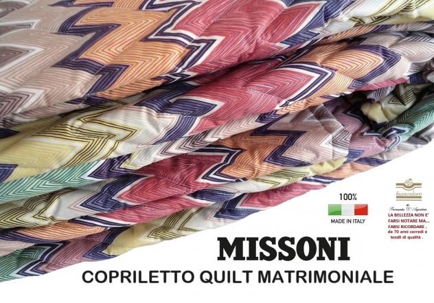Copriletti quilt trapunte MISSONI , 4 modelli matrimoniali . - Foto 9