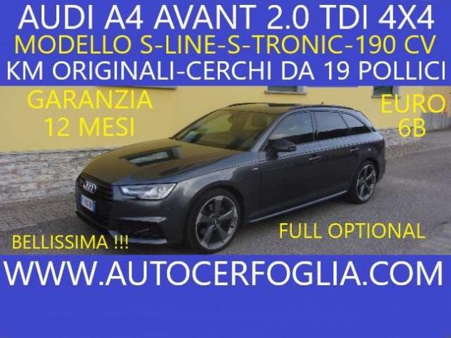 AUDI A4 Avant 40 2.0 tdi S-LINE quattro 190cv s-tronic rif. 23546637
