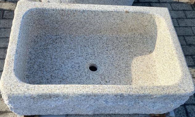 Lavello lavandino per cucina in pietra granito beige 70cm - Foto 2
