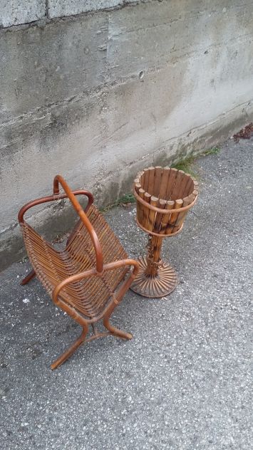 Porta riviste e porta vaso in bambu' - Foto 2