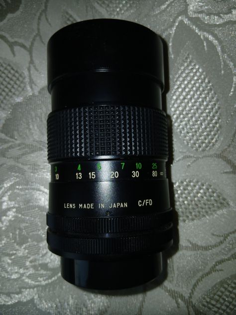 OBIETTIVO CANON 135 mm. Utilizzato su fotocamera CANON Ftb.