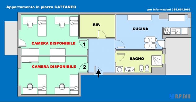Appartamento ad uso studenti con 4 posti letto in zona Santa Rita - Foto 9