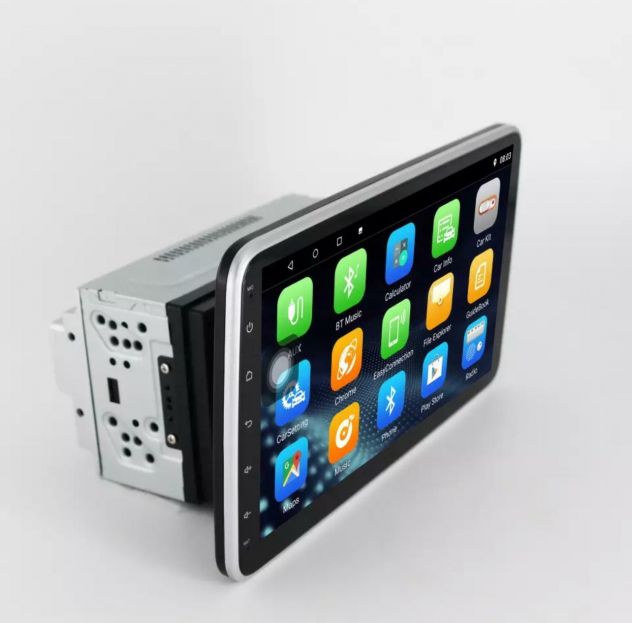 STEREO AUTO ANDROID 10? POLLICI 2 DIN O GPS NAVI WIFI SCHERMO ESTRAIBILE