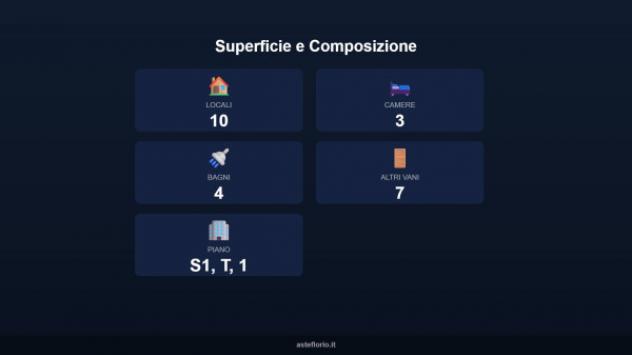Immobile in asta di 300 m² con più di 5 locali e box auto in vendita a Formello - Foto 4