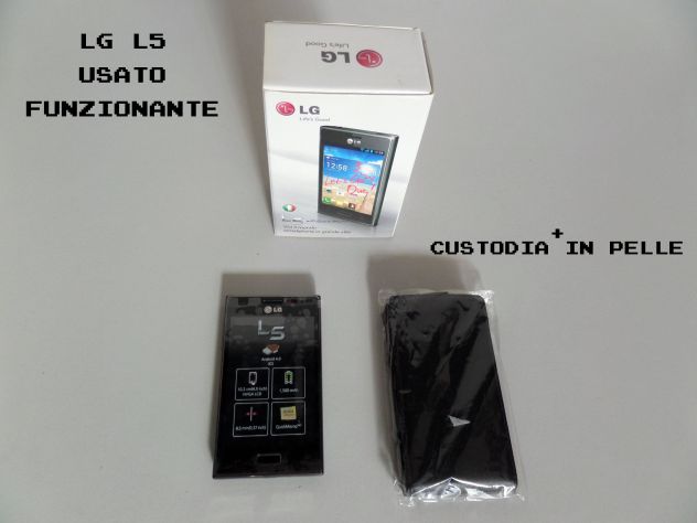 Smartphone LG Optimus L5 Anno 2012 , USATO, FUNZIONANTE + custodia