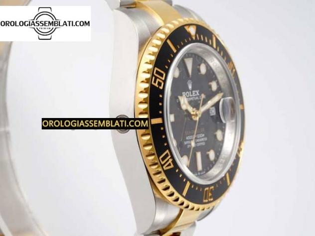 Replica rolex SEA-DWELLER 126603 QUADRANTE NERO BEST EDITION 1:1 SU BRACCIALE SS/YG 3235 - Foto 7