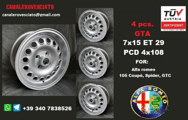 Cerchi GTA 7x15 pcd 4x108 et35 alfa romeo Giulia