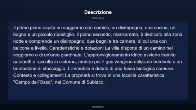 Immobile in asta di 135 m² con più di 5 locali in vendita a Subiaco - Foto 5