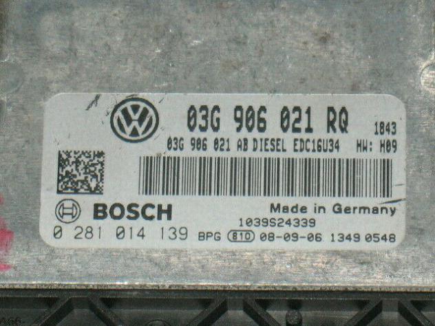 0281014139 ECU VW VOLKSWAGEN PASSAT 1.9 0281014139 03G906021RQ EDC16U34 - Foto 2