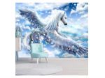 Fotomurale Adesivo Con Pegaso Su Sfondo Blu Arredalacasa