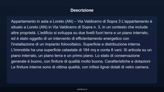 Immobile in asta di 184 m² con più di 5 locali in vendita a Loreto - Foto 3