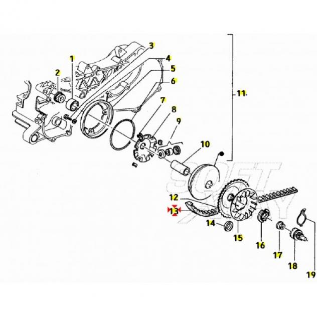 Cinghia racing per scooter Piaggio Top 9913280 - Foto 2