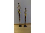 Coppia statua donna africana