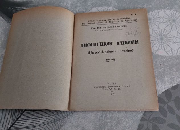 Santori Saverio.Alimentazione razionale 1917 - Foto 2