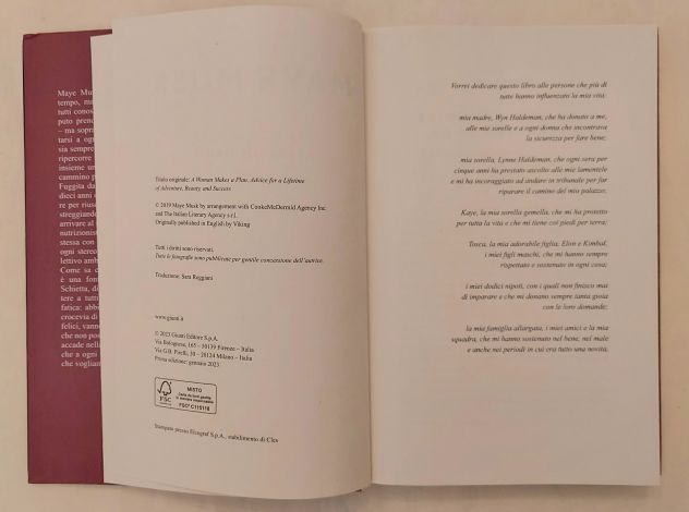 Una donna deve avere un piano di Maye Musk 1°Ed.Giunti, gennaio 2023 perfetto - Foto 6