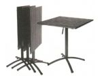 Tavolo acciaio ribaltabile colore grigio 70x70 cm