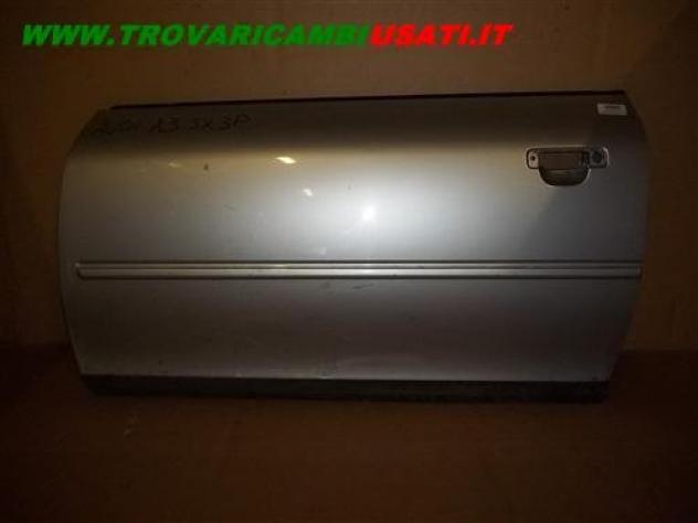 PORTA S. ARGENTO MANIGLIA PIATTA (PANELLO) AUDI A3 (8L)  Carrozzeria  Lamierati esterni  Porte  Porta ant. sx. AUDI - A3 - 01-08-1996 - 01-09-2000