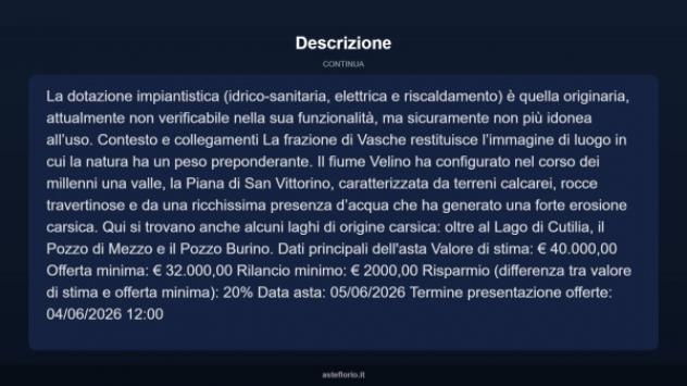 Immobile in asta di 205 m² con più di 5 locali in vendita a Castel Sant'Angelo - Foto 16