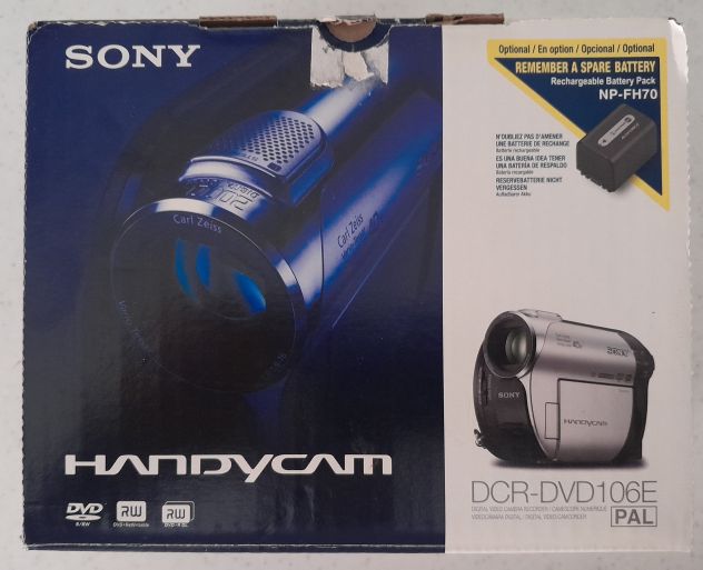VIDEOCAMERA SONY HANDYCAM DCR-DVD106E completa di tutto in ottime condizioni est - Foto 9