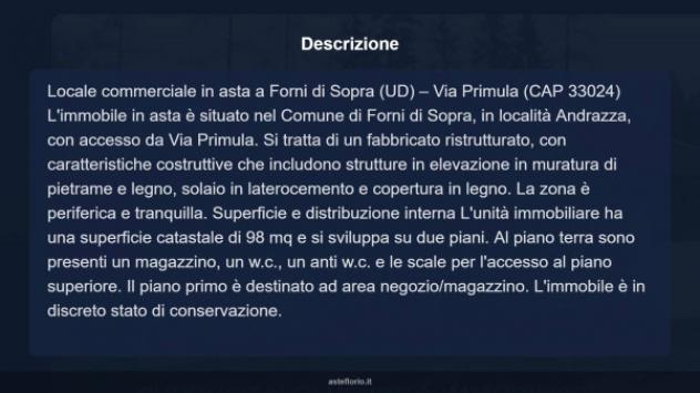 Immobile in asta di 98 m² in vendita a Forni di Sopra - Foto 6