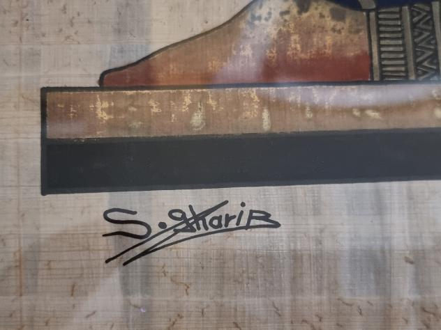 Papiro egiziano originale dell'artista S. Gharib - Foto 5