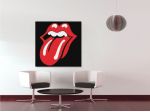 The Rolling stones dipinto a mano pop art