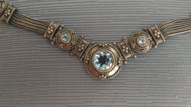 Girocollo e orecchini in argento vintage - Foto 2
