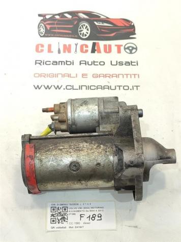 MOTORINO D' AVVIAMENTO VOLVO V50 2° Serie 31296302 TS22E36 D4164T diesel 1560 (0712) - Foto 2