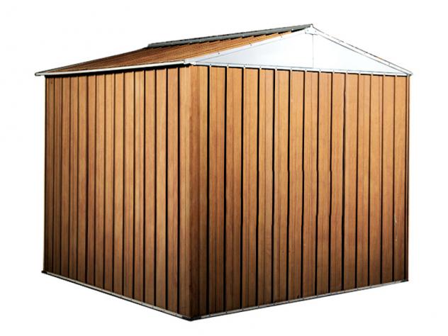 Box in Acciaio Zincato Casetta da Giardino in Lamiera 2.75 x 1.75 m x h2.12 m - 87 KG – 4.81 metri quadri - LEGNO - Foto 4