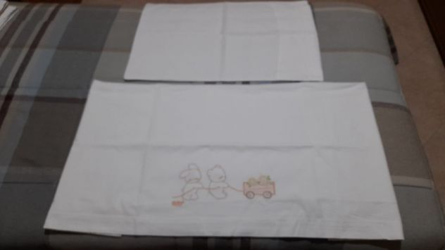 LENZUOLINO E FEDERA 100% COTONE CON DISEGNO PER LETTINO BAMBINO BAMBINA