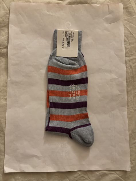 1 PAIO DI CALZE NUOVE FIRMATE ORIGINALI”PAUL SMITH”MADE IN ITALY IN COTONE,INTRO - Foto 10