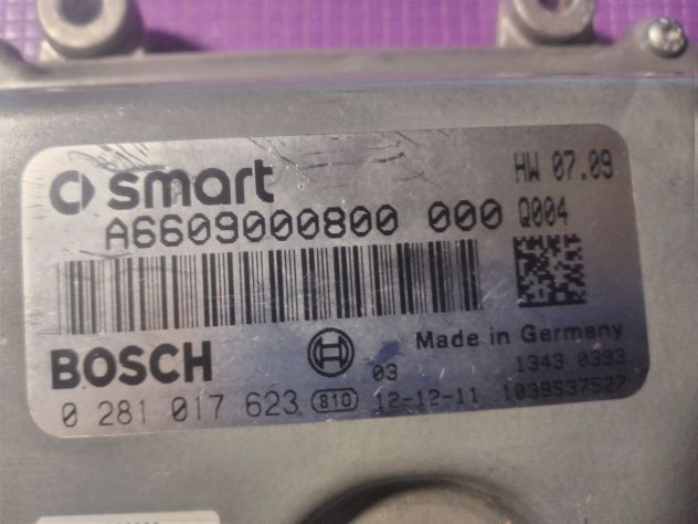 Centralina Motore Bosch 0 281 017 623 0281017623 A6609000800 1039S37527 SMART Di - Foto 4