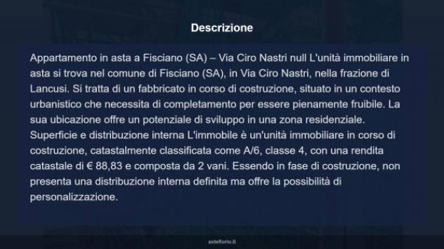 Immobile in asta di 40 m² in vendita a Fisciano - Foto 5