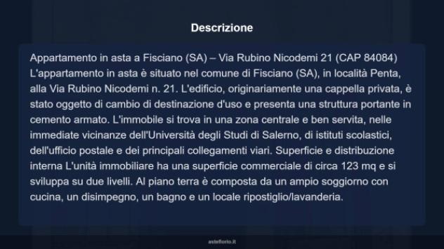 Immobile in asta di 123 m² con più di 5 locali in vendita a Fisciano - Foto 10