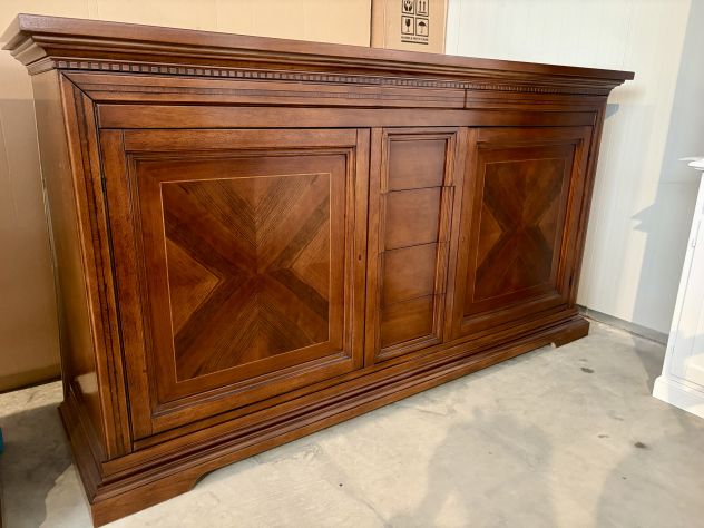 NUOVA CREDENZA MASSELLO 2 ANTE 6 CASSETTI FINITURA BASSANO