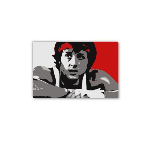 Quadro Rocky Balboa Pop Art Dipinto Mano - Foto 2