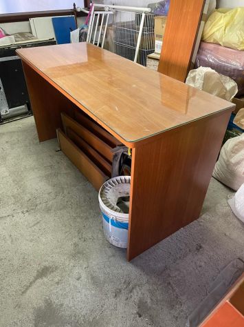 SCRIVANIA IN LAMINATO NOCE - Foto 3