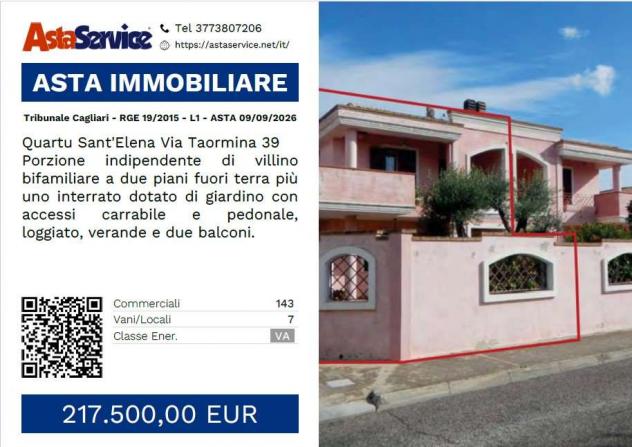 Tribunale Cagliari - RGE 19/2015 - L1 - Tribunale Cagliari - RGE 19/2015 - L1 - ASTA 09/09/2026