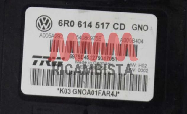 6R0 614 517 CJ Skoda Rapid centralina ABS truppo pompa TRW - Foto 2