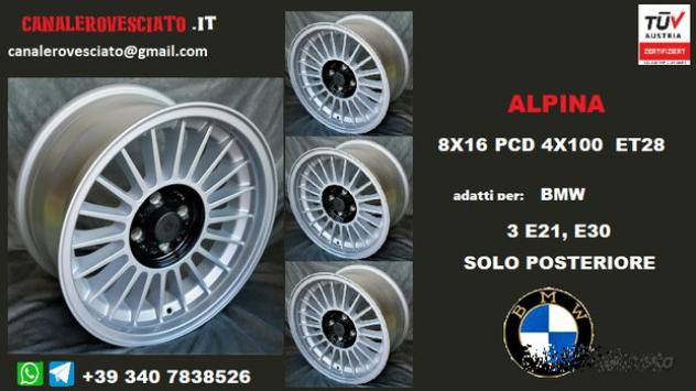Cerchio alpina 8x16 4x100 et28 bmw