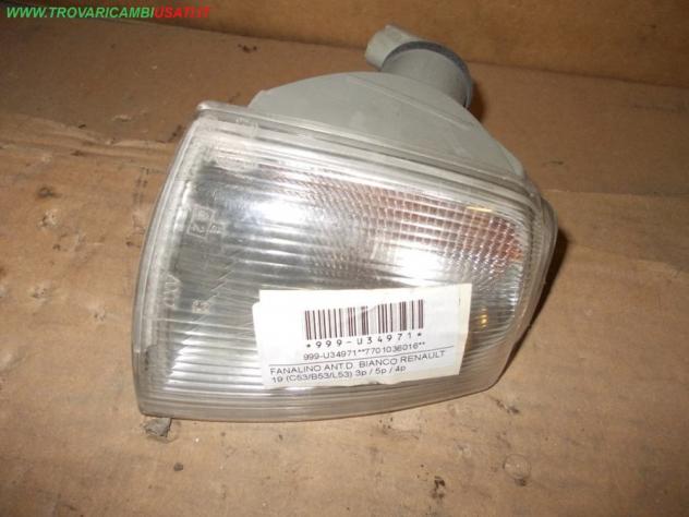 FANALINO ANT.D. BIANCO RENAULT 19 (C53/B53/L53) 3p / 5p / 4p  Parti elettriche  Fanaleria  Proiettori  Fanalino comple RENAULT - 19 - 01-06-1992 - 01-