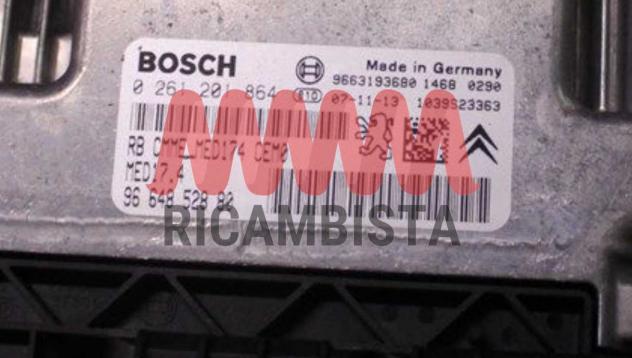 0261201864 9664852880 Peugeot 207 1.6 centralina motore Bosch - Foto 2